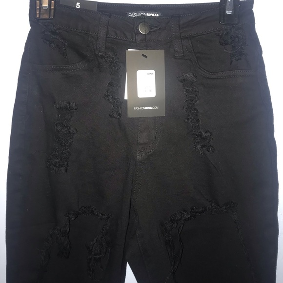 Black Distressed Jeans - Picture 8 of 10